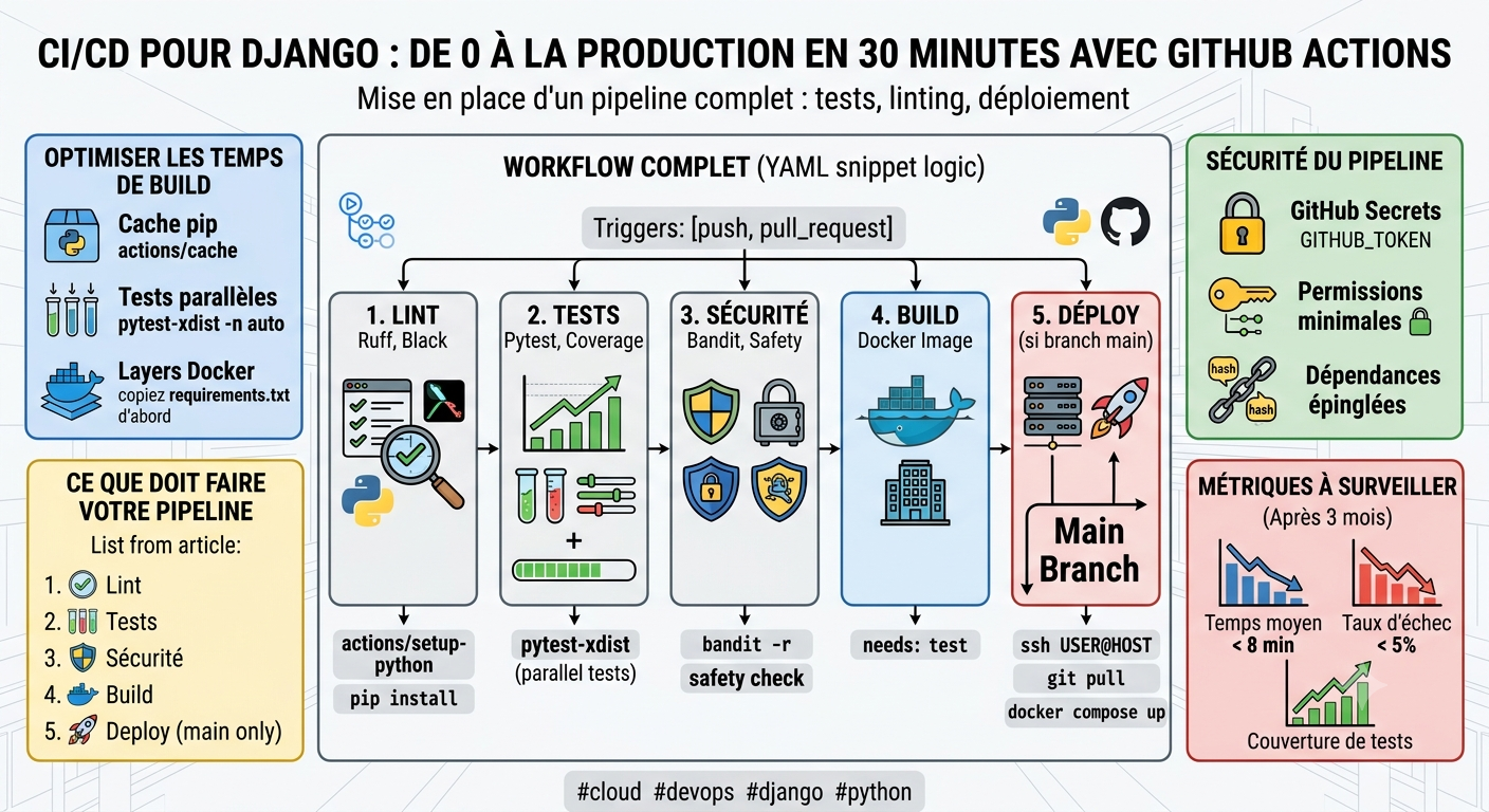 CI/CD pour Django : de 0 à la production en 30 minutes avec GitHub Actions