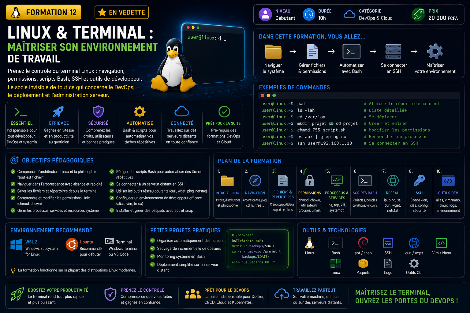 Linux & Terminal : Maîtriser son environnement de travail